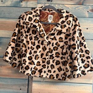 Ivy Jane Animal Print Buttoned Jacket